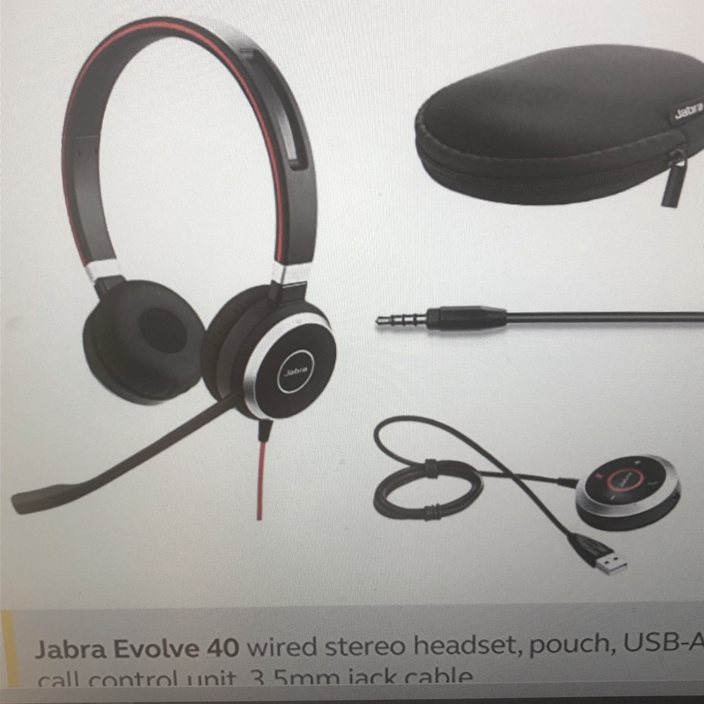 C: NEW ! JABRE Model ENC010 high quality stereo sound headset - speakers - W47L
